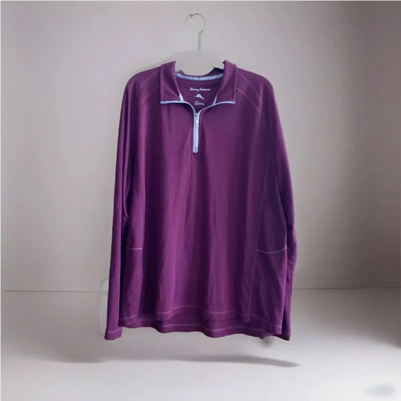 Tommy Bahama 1/4 Zip Performance Pullover -XL- MAGENTA - Picture 1 of 7